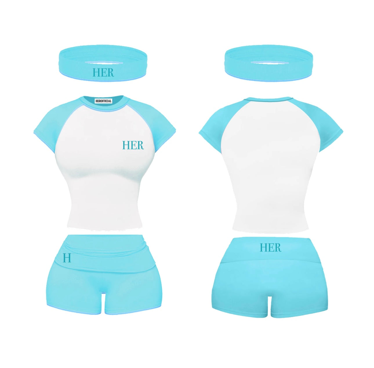 Aqua Aura short set🩵